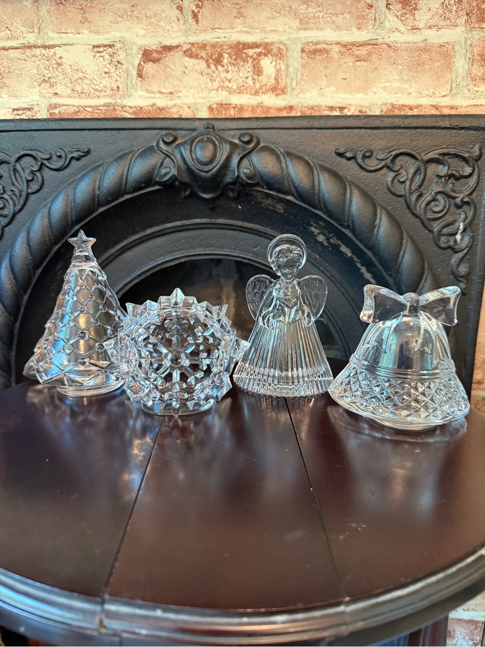 Cristal D’Arques Paris France Christmas Tealight Candle Holders